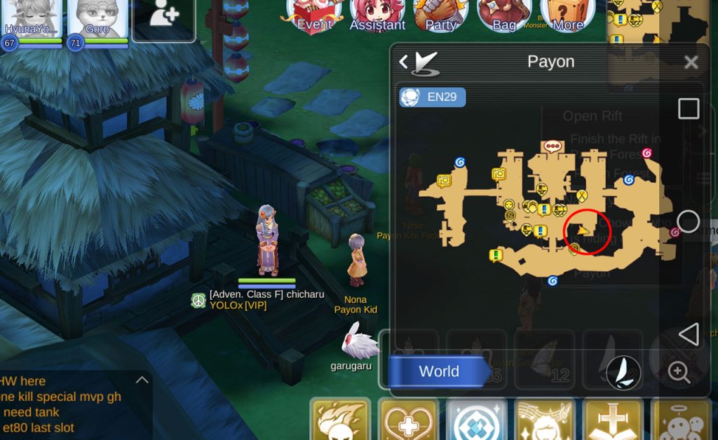 Find Chowee in Payon Ragnarok M