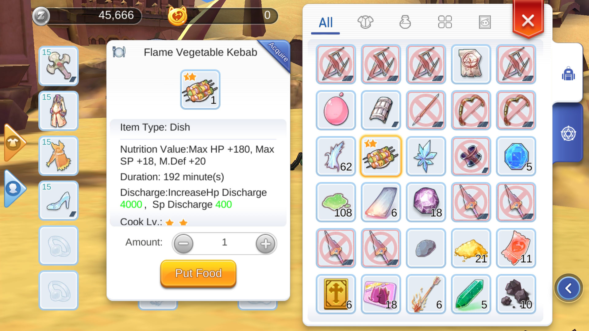 Ragnarok Eternal Love Dish Food Level Up Fast Guide