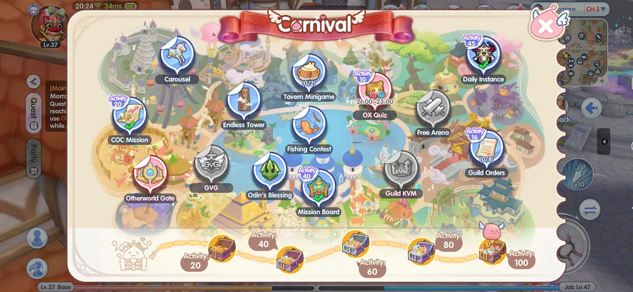 Ragnarok X Carnival Leveling Guide