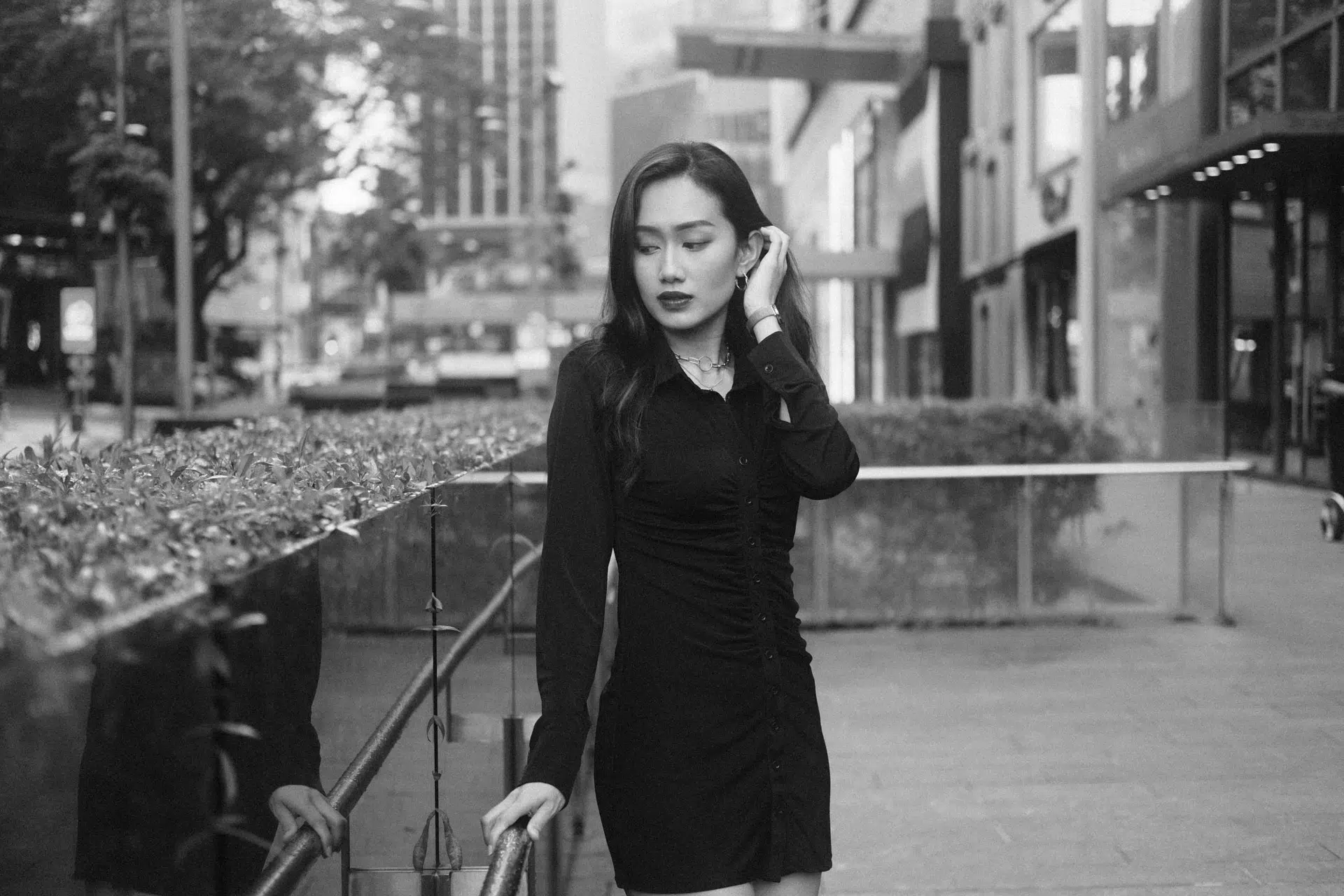 Moody B&W Street Portrait Shirley Lee