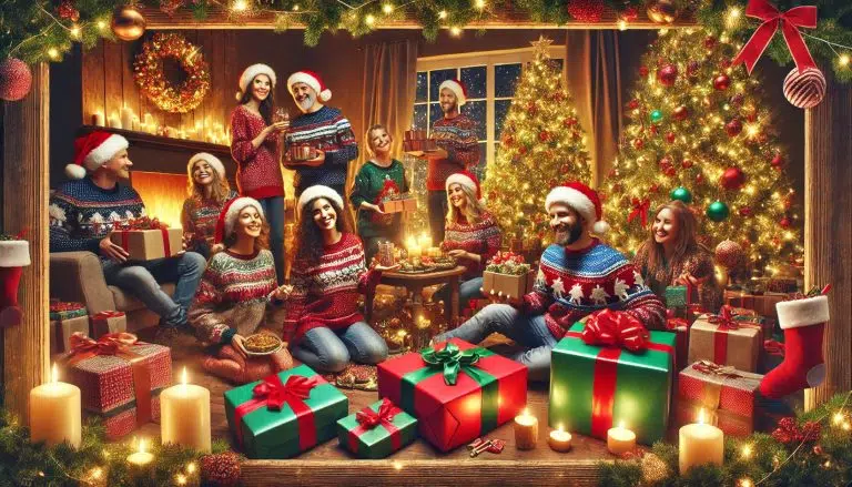 Ultimate Holiday Gift Guide - A lively Christmas Scene Group of People Celebrating Together