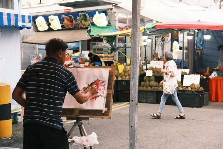 Street Photography in Singapore Juxtaposition, Kodak Gold 200 Film Recipe